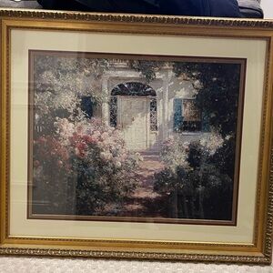 Charming Floral Doorway Framed Art